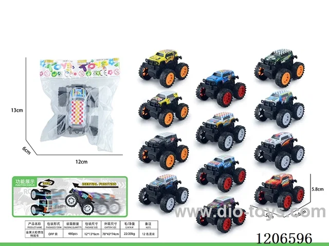 Iron wheel inertia stunt car
