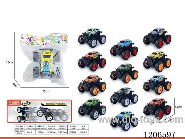 Iron wheel inertia stunt car