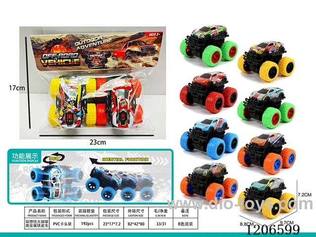 Dual inertia climbing metal sheet car