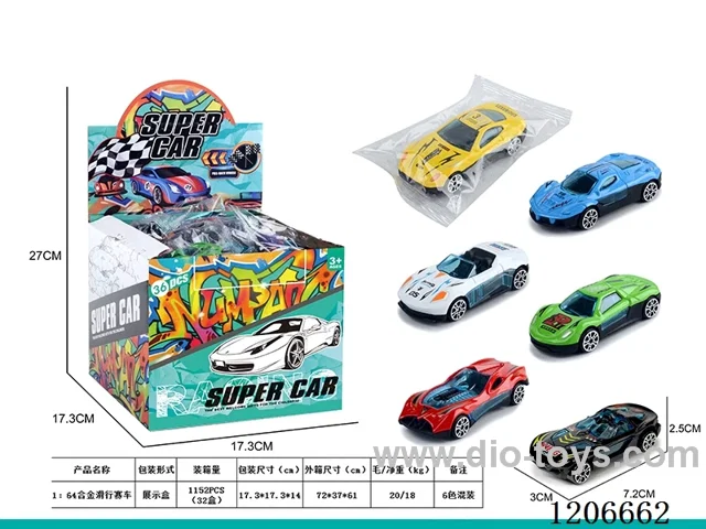 1:64 alloy sliding racer 36PCS