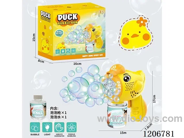 en-Electric duck bubble gun （80ML bubble water）