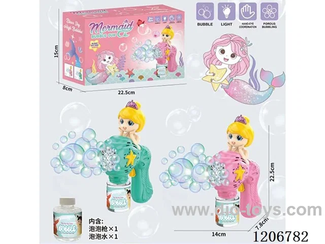 Ten-hole Electric  bubble gun 2 colors mixed（80ML bubble water）