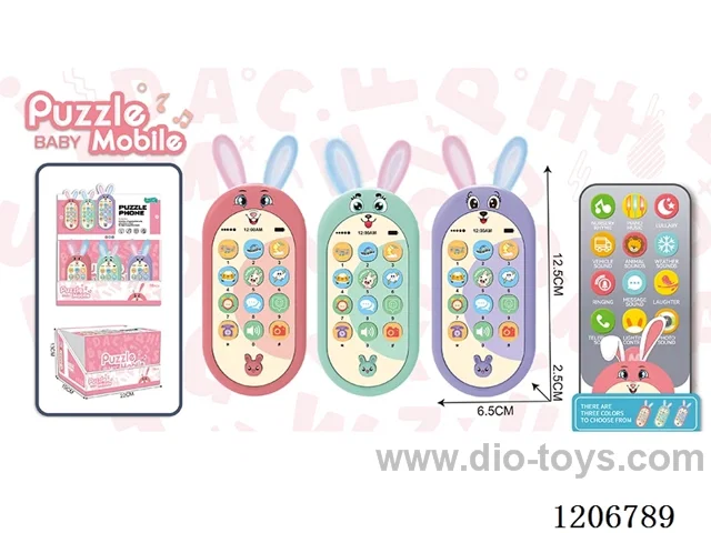 Early education mobile phone rabbit light English version -3 mixed