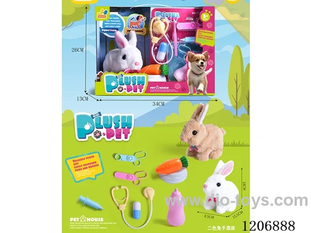 B/O dog set - Two-color rabbit mix