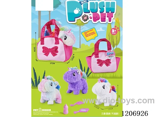 B/O plush Tote Bag -3 colors mixed (optional)
