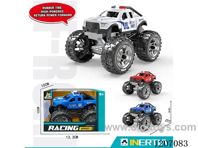 Bigfoot inertial pickup police car