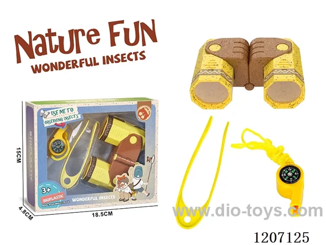 Wheat straw science and education telescope compass whistle set