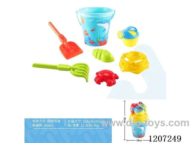Large shark beach bucket