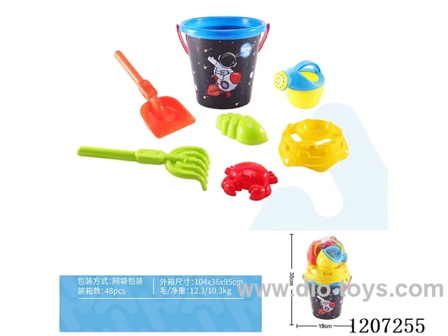 Large starry beach bucket