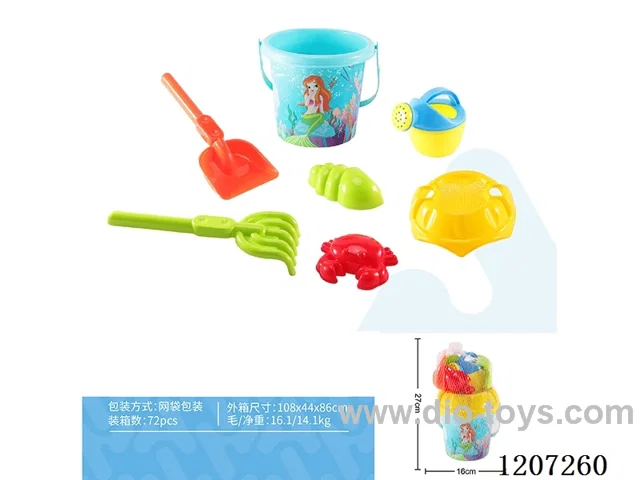 Small mermaid beach bucket