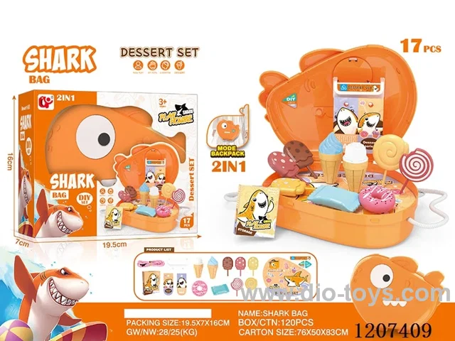 Shark dessert set small backpack