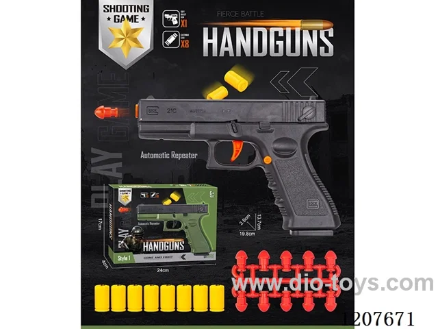 Glock automatic repeating soft gun (orange-headed black)