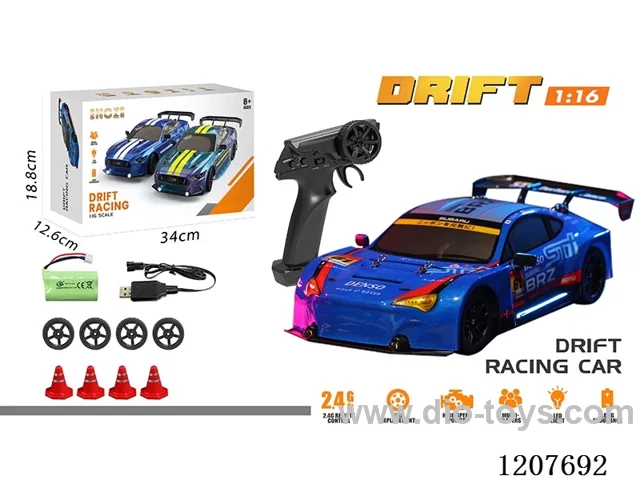 1: 16-BRZ Subaru Drift RC Car-Blue includes battery