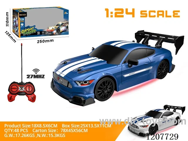 1:24 drift racing car with light (27Mhz- excluding battery) blue/white