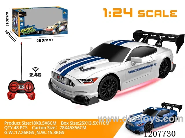 1:24 Drift racing car with light (2.4G- excluding battery) Blue/White