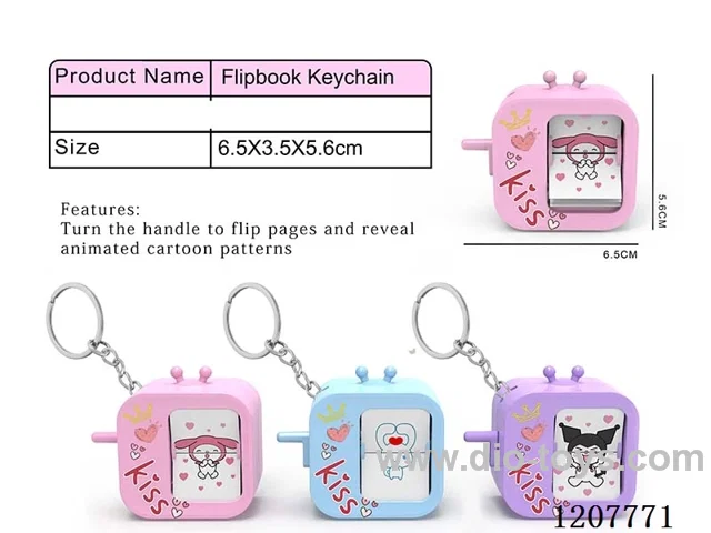 Turn over the book key chain