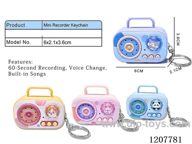 Mini recorder keychain