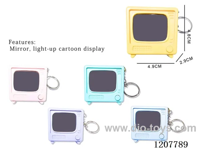 Cartoon pattern lighting TV key chain