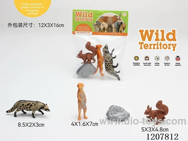 PVC solid forest small animals