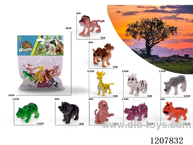 10 cartoon wild animals