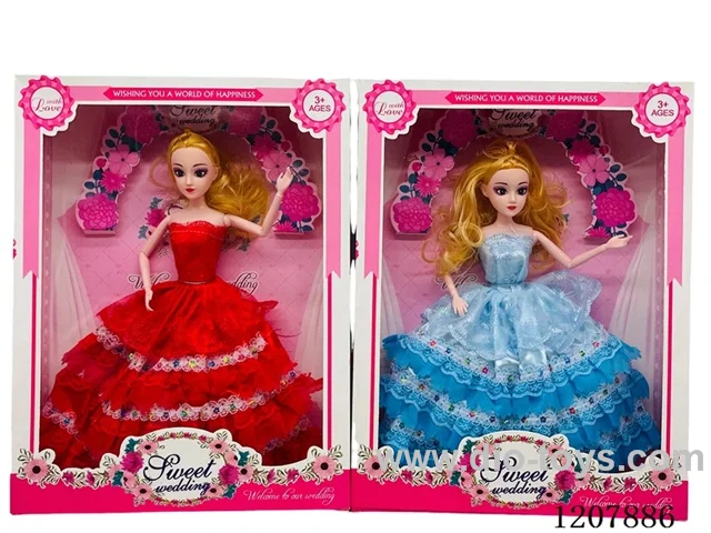 11-inch real nine-joint printed eye wedding Barbie variety of mixed