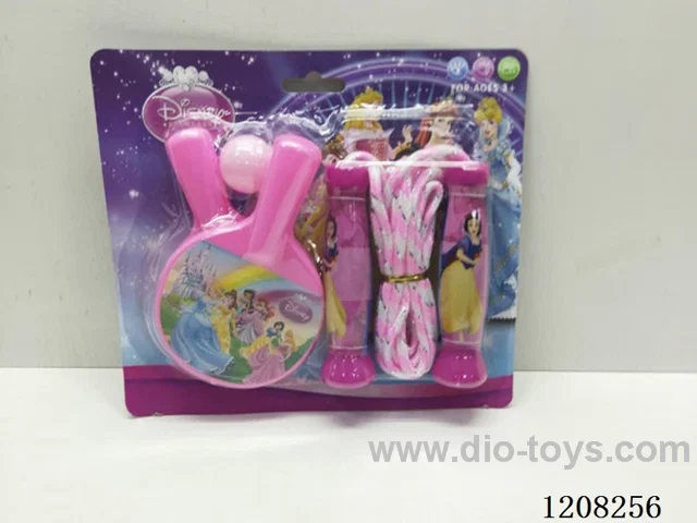 Princess skipping rope and table tennis racket