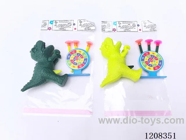 Solid color dinosaur soft gun set