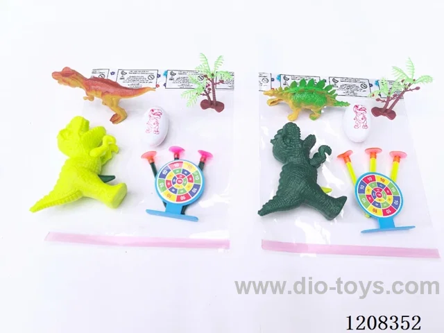 Solid color dinosaur soft gun set