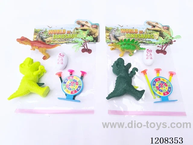 Solid color dinosaur soft gun set