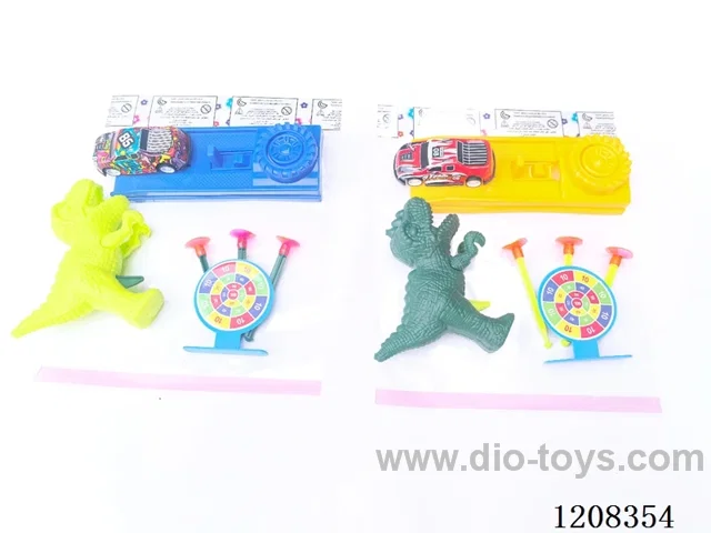 Solid color dinosaur soft gun set