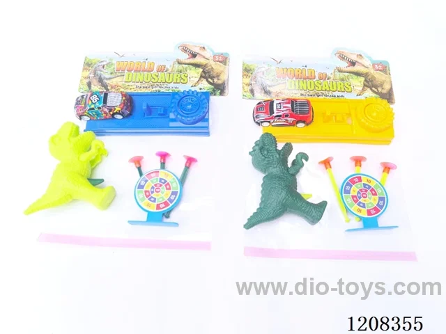 Solid color dinosaur soft gun set
