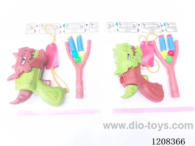 Solid color dinosaur soft gun set