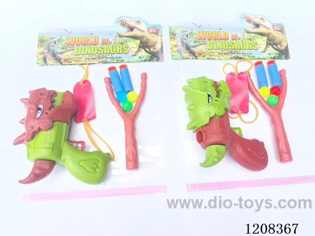 Solid color dinosaur soft gun set