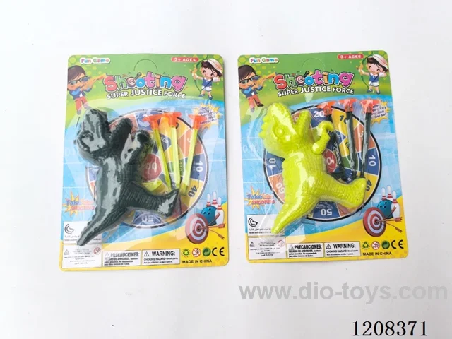 Solid color dinosaur soft gun set