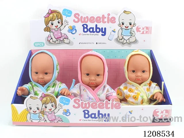 Three mixed 10-inch dolls