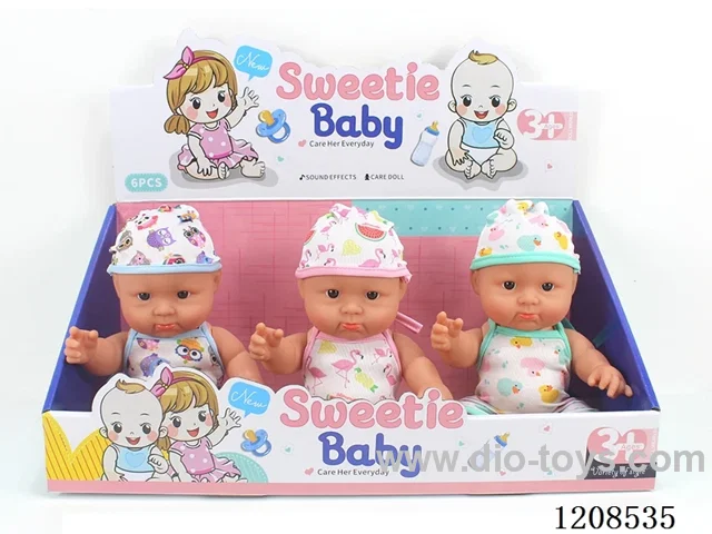 Three mixed 10-inch dolls