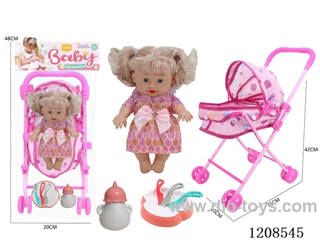 10 inch doll with candy tent cart+bottle+tableware