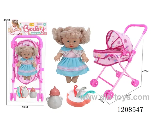 10 inch doll with candy tent cart+bottle+tableware