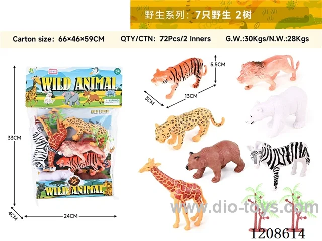 animal set-7 wild 2 trees