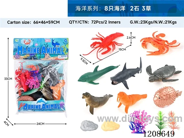 animal set-Eight oceans, two stones and three grasses.