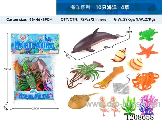 animal set-10 oceans and 4 grasses