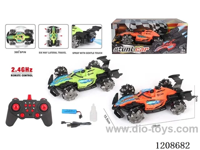2.4G 12ch rc rc car with light/spray included battery