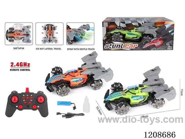 2.4G 12ch rc rc car with light/spray included battery
