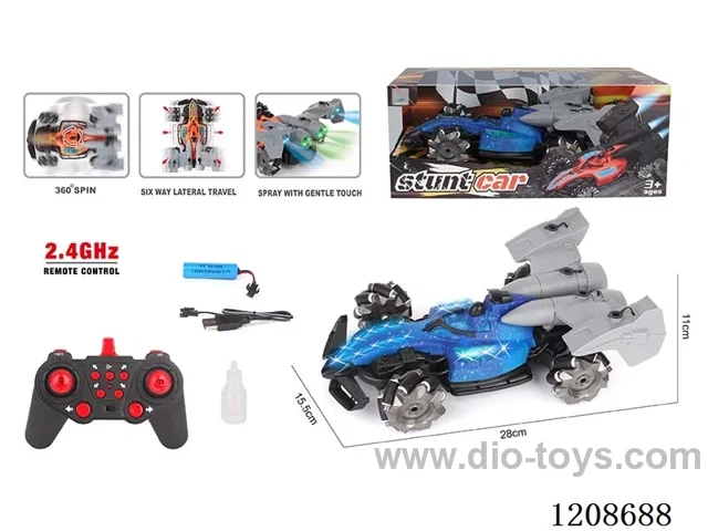 2.4G 12ch rc rc car with light/spray included battery
