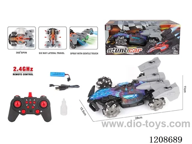 2.4G 12ch rc rc car with light/spray included battery