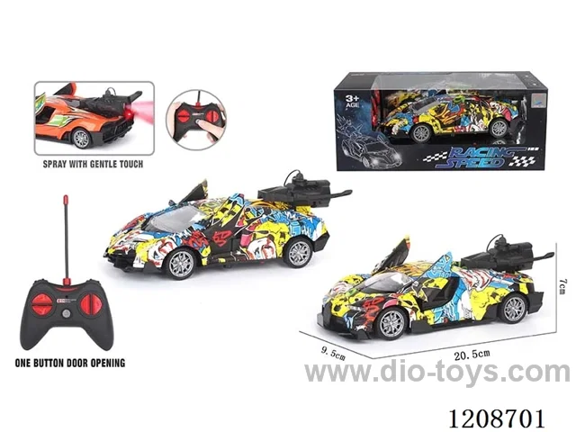 rc car with light/spray not included battery (One-button door opening function)