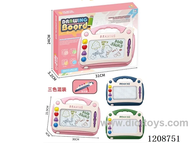 Color core magnetic large drawing board-bracket version 3 colors mixed