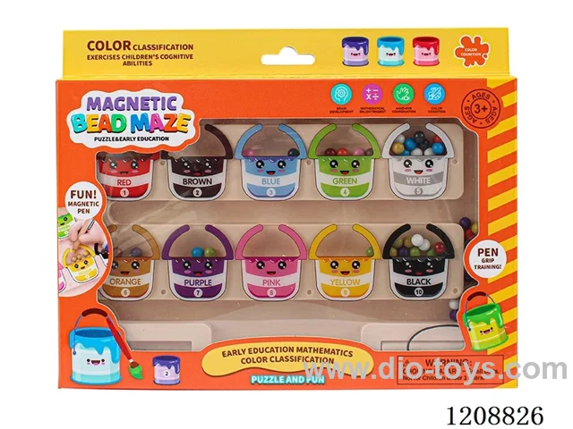 Magnetic maze walking beads