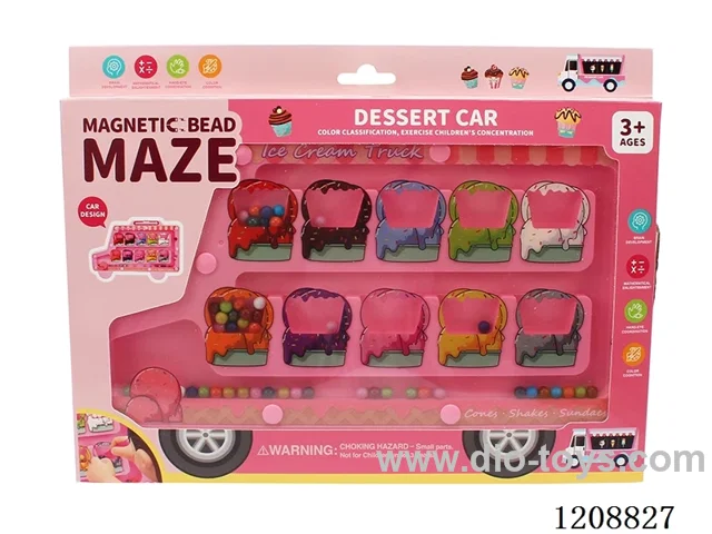 Magnetic maze walking beads