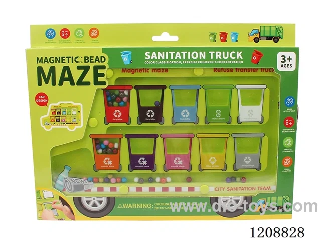 Magnetic maze walking beads